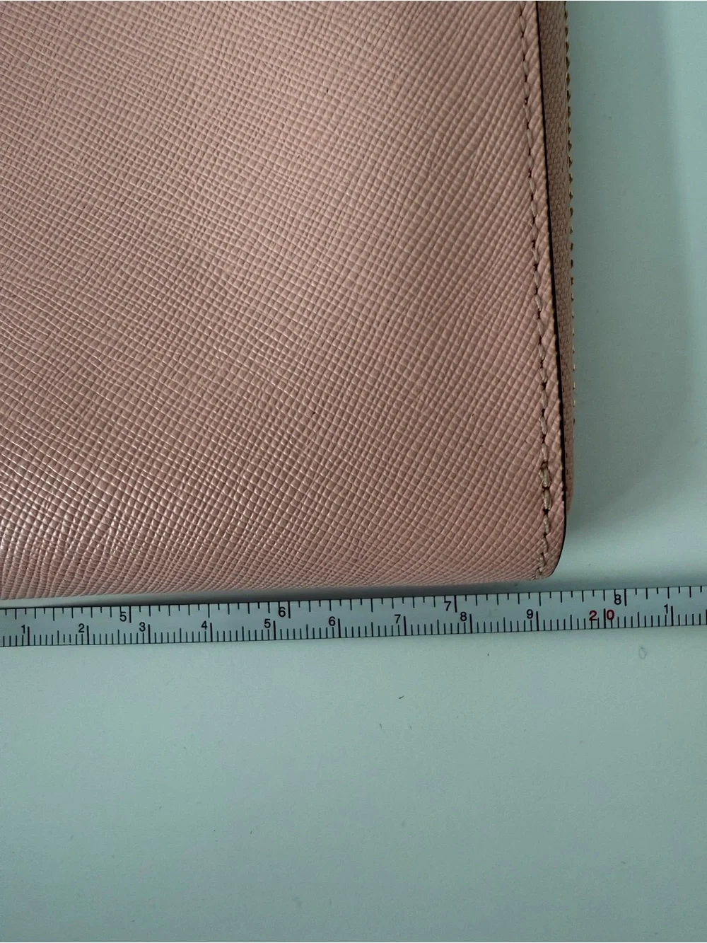 Tory Burch Saffiano Leather Wristlet Wallet in Blush Pink